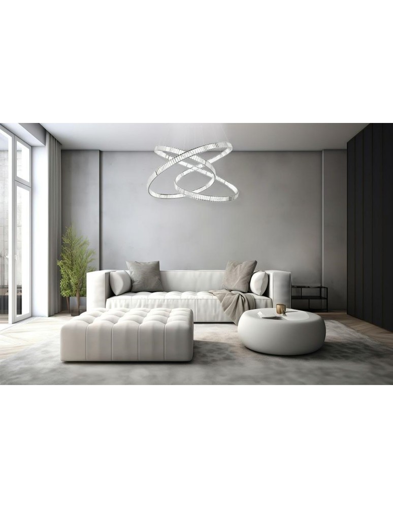 Glamour pendant lamps - MOOSEE WAVE 130 chrome pendant lamp (MSE1501100197) - product kolory-swiatla.pl 10
