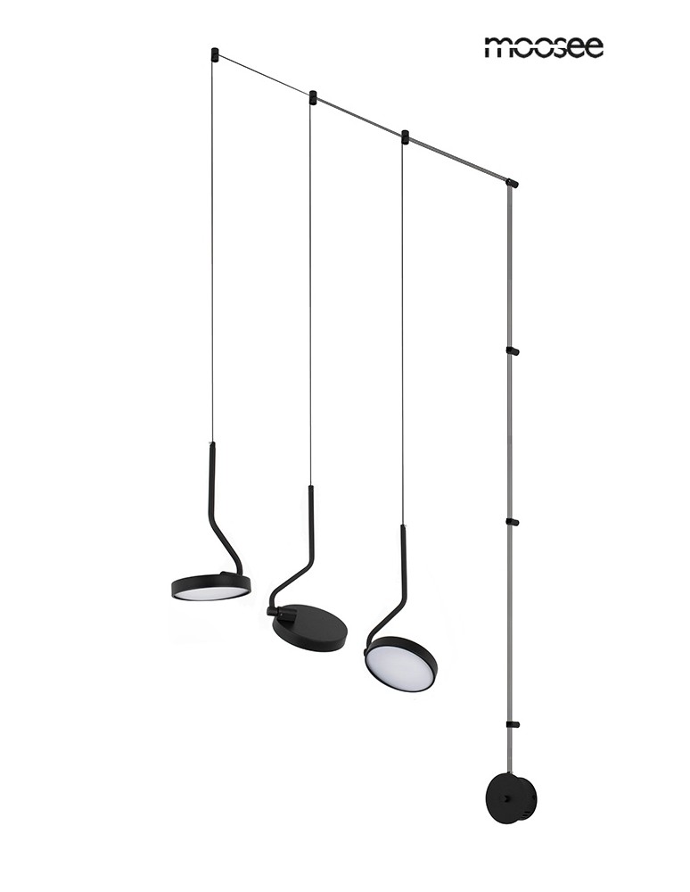 Wall lamps - MOOSEE FLAT 3 wall lamp black (MSE010100385) - product kolory-swiatla.pl 3