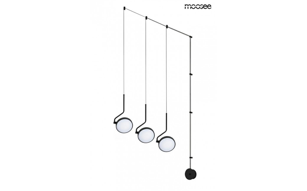 MOOSEE lampa ścienna FLAT 3 czarna (MSE010100385)