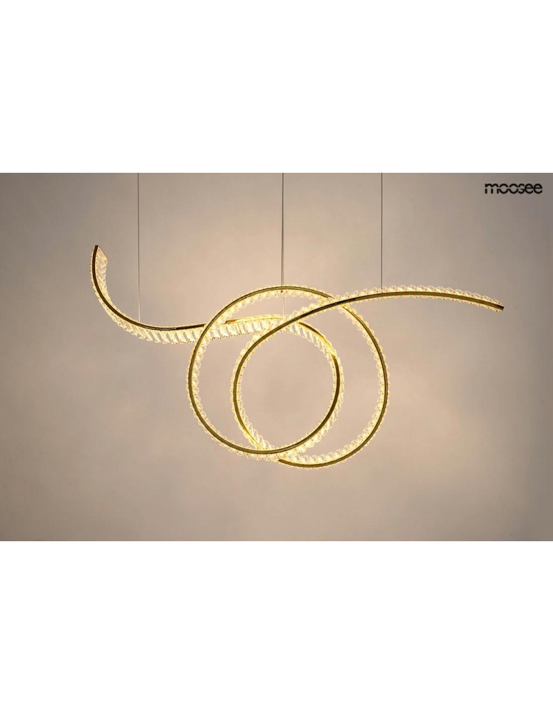 Pendant lamps over the island - MOOSEE WAVE 120 gold pendant lamp (MSE1501100188) - product kolory-swiatla.pl 2