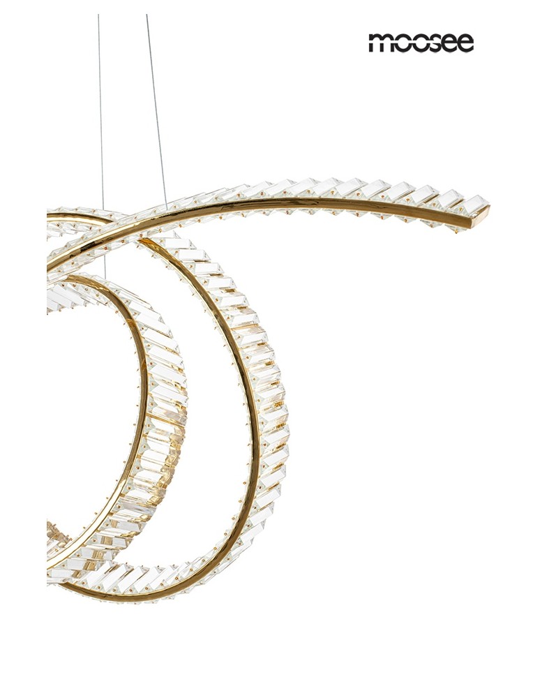 Pendant lamps over the island - MOOSEE WAVE 120 gold pendant lamp (MSE1501100188) - product kolory-swiatla.pl 4