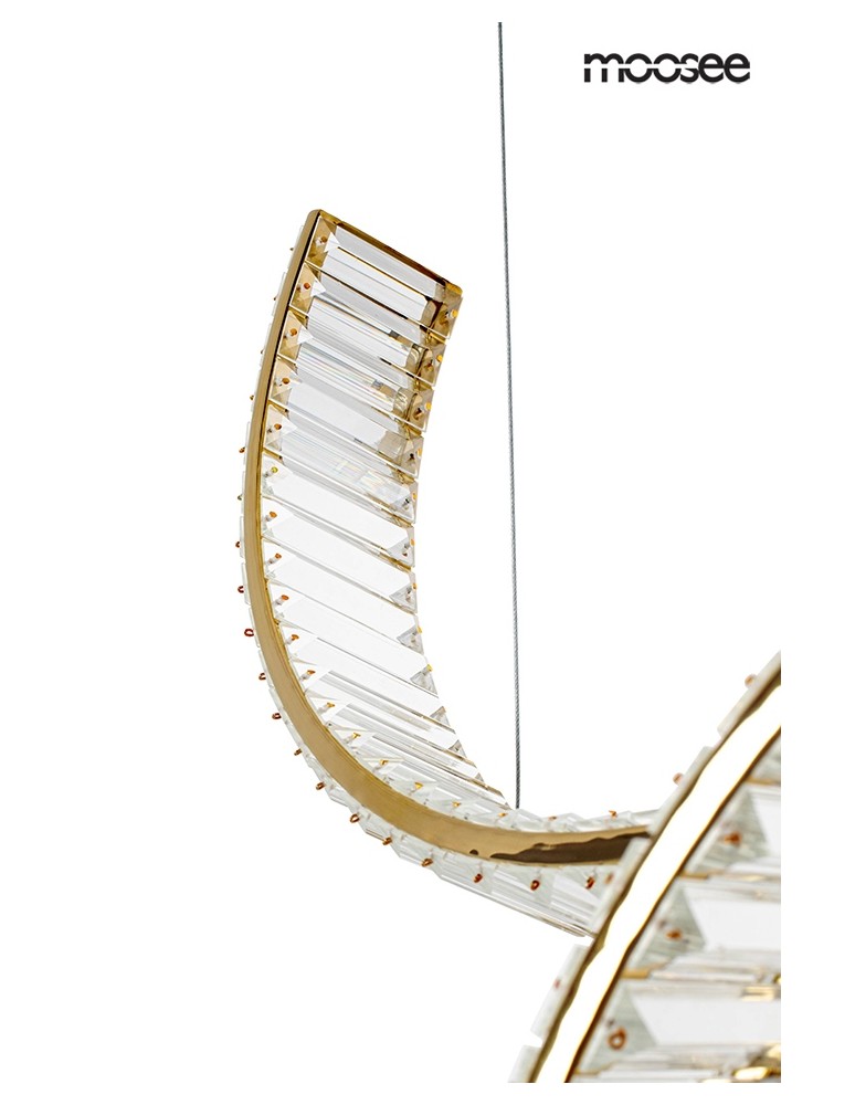 Pendant lamps over the island - MOOSEE WAVE 120 gold pendant lamp (MSE1501100188) - product kolory-swiatla.pl 7