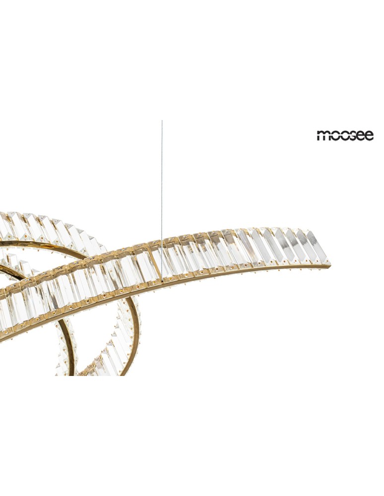 Pendant lamps over the island - MOOSEE WAVE 120 gold pendant lamp (MSE1501100188) - product kolory-swiatla.pl 10