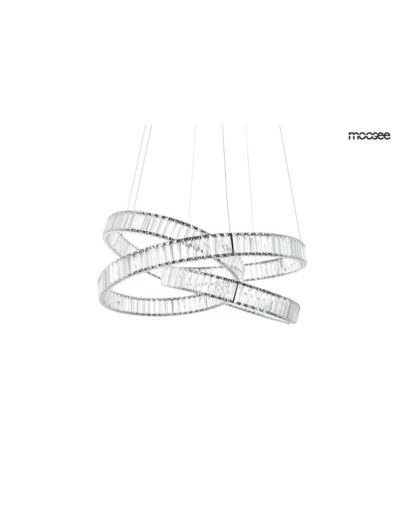 Glamour pendant lamps - MOOSEE WAVE 80 chrome pendant lamp (MSE1501100196) - product kolory-swiatla.pl 1