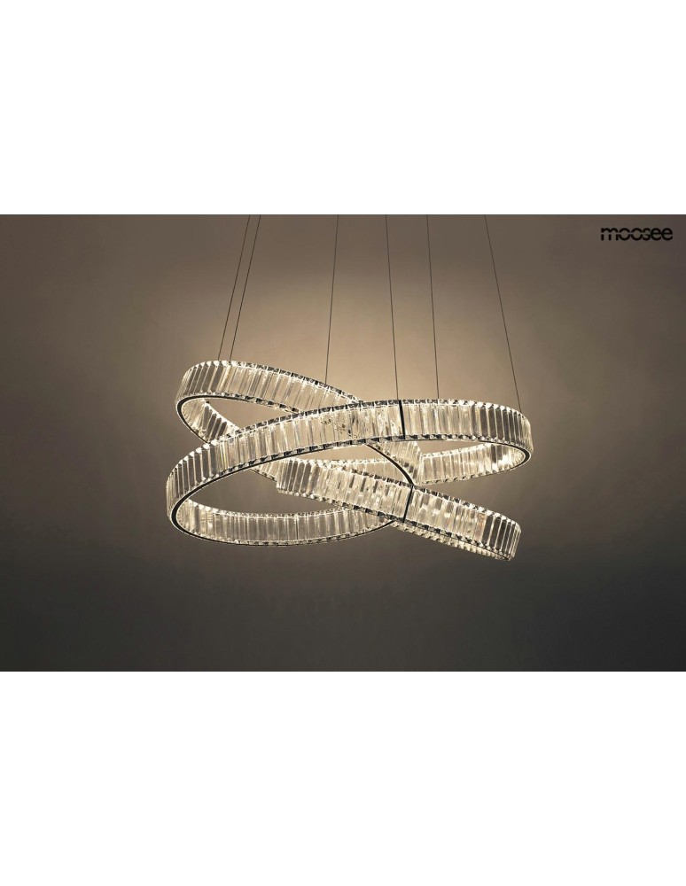 Glamour pendant lamps - MOOSEE WAVE 80 chrome pendant lamp (MSE1501100196) - product kolory-swiatla.pl 2