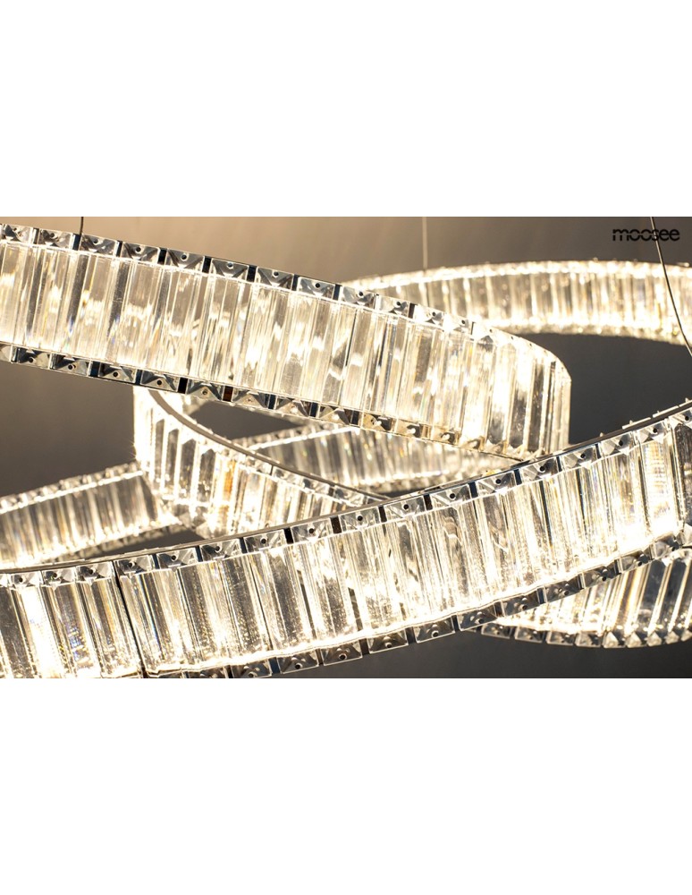 Glamour pendant lamps - MOOSEE WAVE 80 chrome pendant lamp (MSE1501100196) - product kolory-swiatla.pl 3