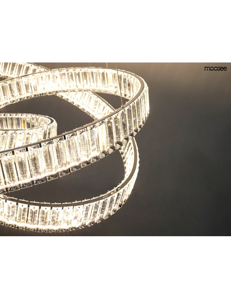 Glamour pendant lamps - MOOSEE WAVE 80 chrome pendant lamp (MSE1501100196) - product kolory-swiatla.pl 5