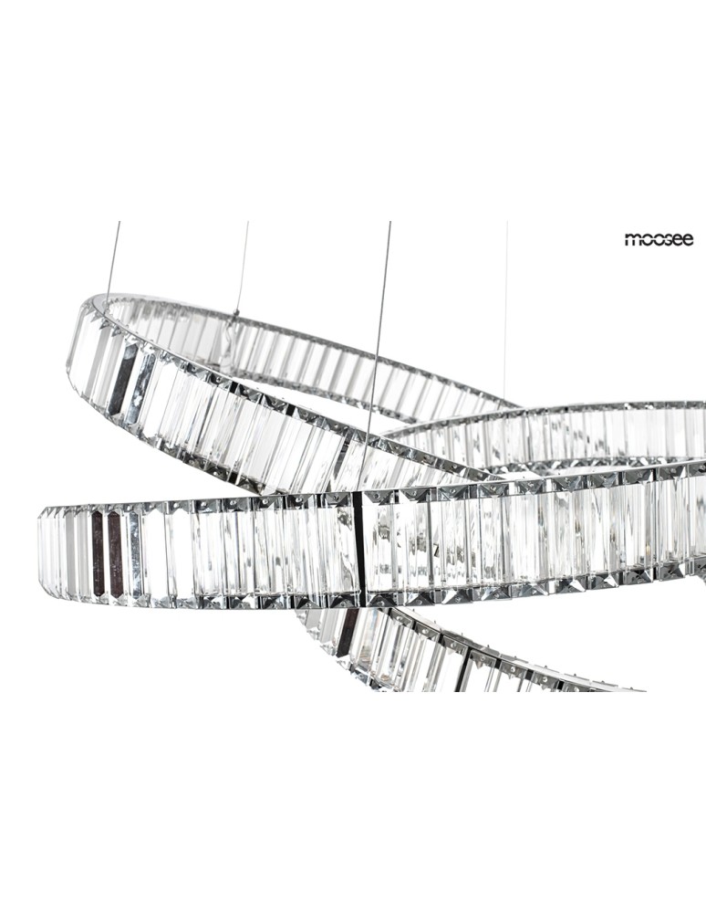 Glamour pendant lamps - MOOSEE WAVE 80 chrome pendant lamp (MSE1501100196) - product kolory-swiatla.pl 8