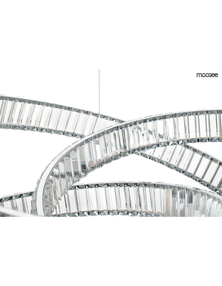 Glamour pendant lamps - MOOSEE WAVE 80 chrome pendant lamp (MSE1501100196) - product kolory-swiatla.pl 10