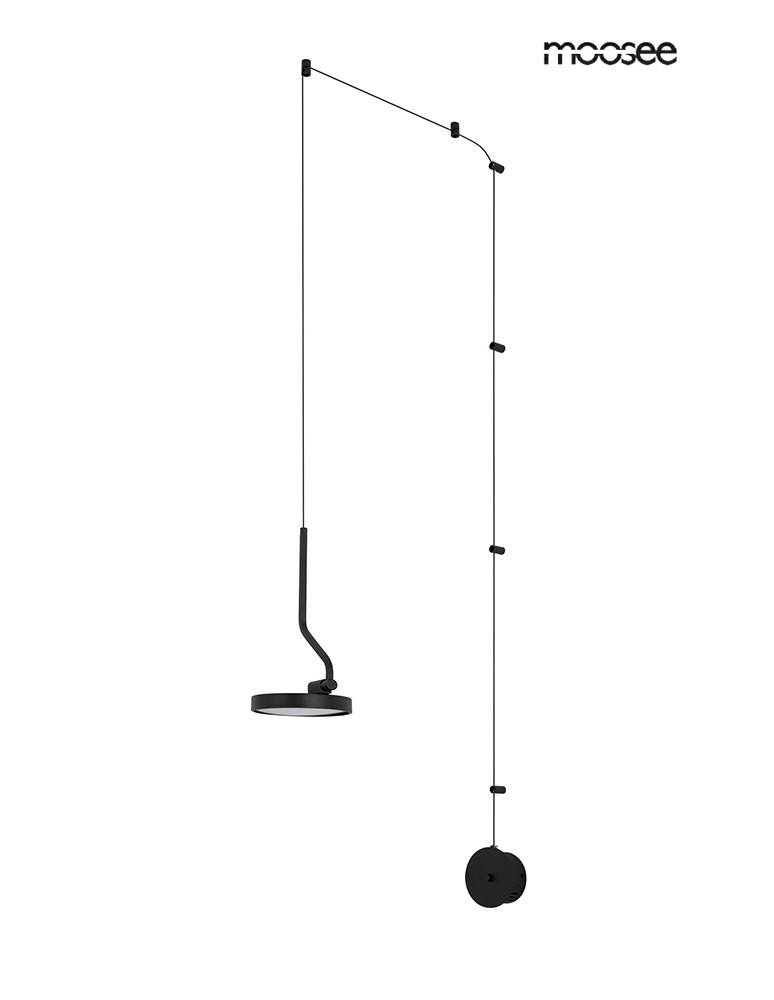 Wall lamps - MOOSEE FLAT wall lamp black (MSE010100384) - product kolory-swiatla.pl 1