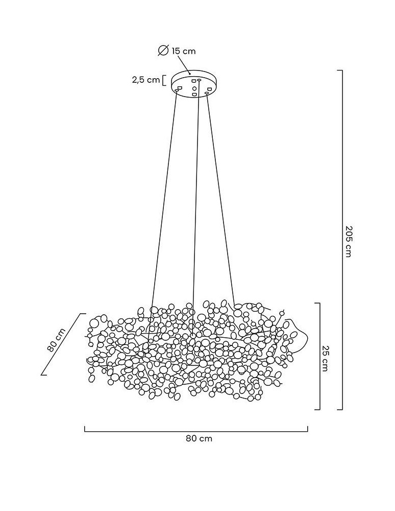 Designer pendant lamps - MOOSEE MONETE 80 gold pendant lamp (MSE1501100176) - product kolory-swiatla.pl 9