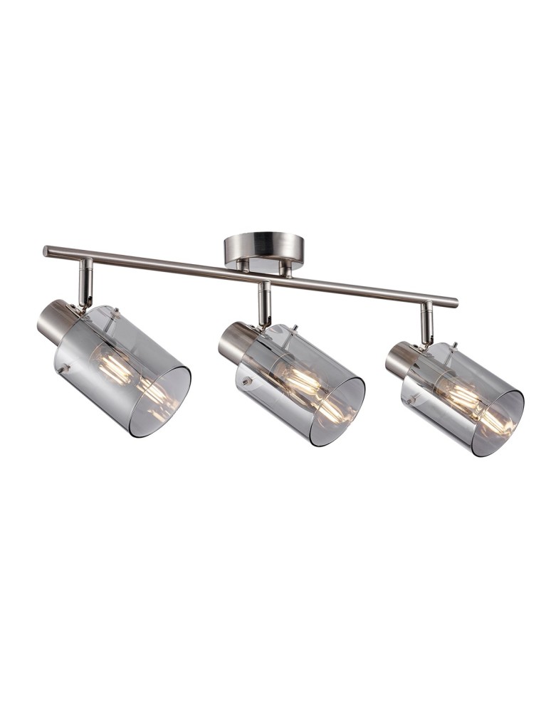 Spotlight ceiling lamps - Italux Sardo Spotlight/Spot Silver, Smoked 3xE14 40W SPL-5581-3-SC-SG - product kolory-swiatla.pl 1