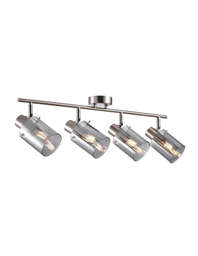 Spotlight ceiling lamps - Italux Sardo Spotlight/Spot Silver Smoked 4xE14 40W SPL-5581-4-SC-SG - product kolory-swiatla.pl 1