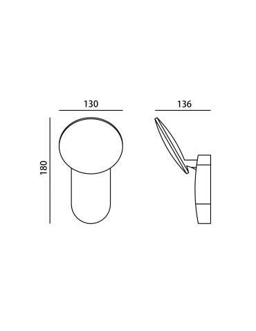 Italux Monti 4K Zewnętrzna Ścienna Czarny piaskowany IP54 1xLED 7W 4000K OWL-6214-4K - produkt 2