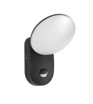 Outdoor lights with motion sensor - Italux Monti 4K D-sensor Outdoor Wall Mount Black Sandblasted IP54 1xLED 7W 4000K OWL-6214-S-4K - product 1
