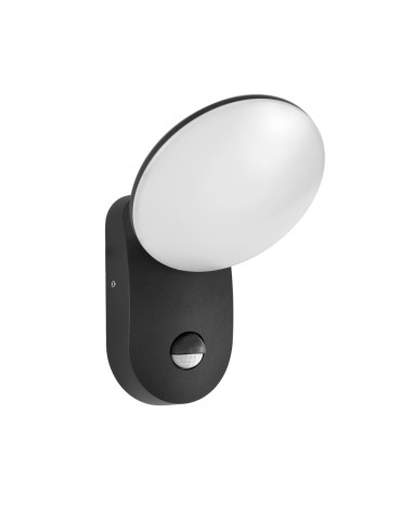 Italux Monti 4K D-sensor Outdoor Wall Mount Black Sandblasted IP54 1xLED 7W 4000K OWL-6214-S-4K