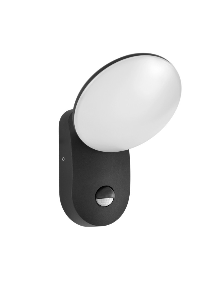 Outdoor lights with motion sensor - Italux Monti 4K D-sensor Outdoor Wall Mount Black Sandblasted IP54 1xLED 7W 4000K OWL-6214-S-4K - product kolory-swiatla.pl 1