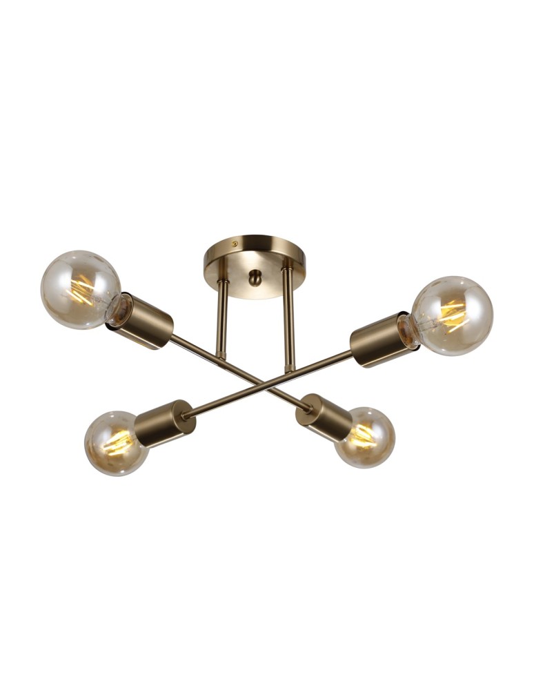 Loft ceiling lamps - industrial - Italux Formio Hanging Brass Honey 4xE27 40W PND-4052-4-HBR - product kolory-swiatla.pl 1