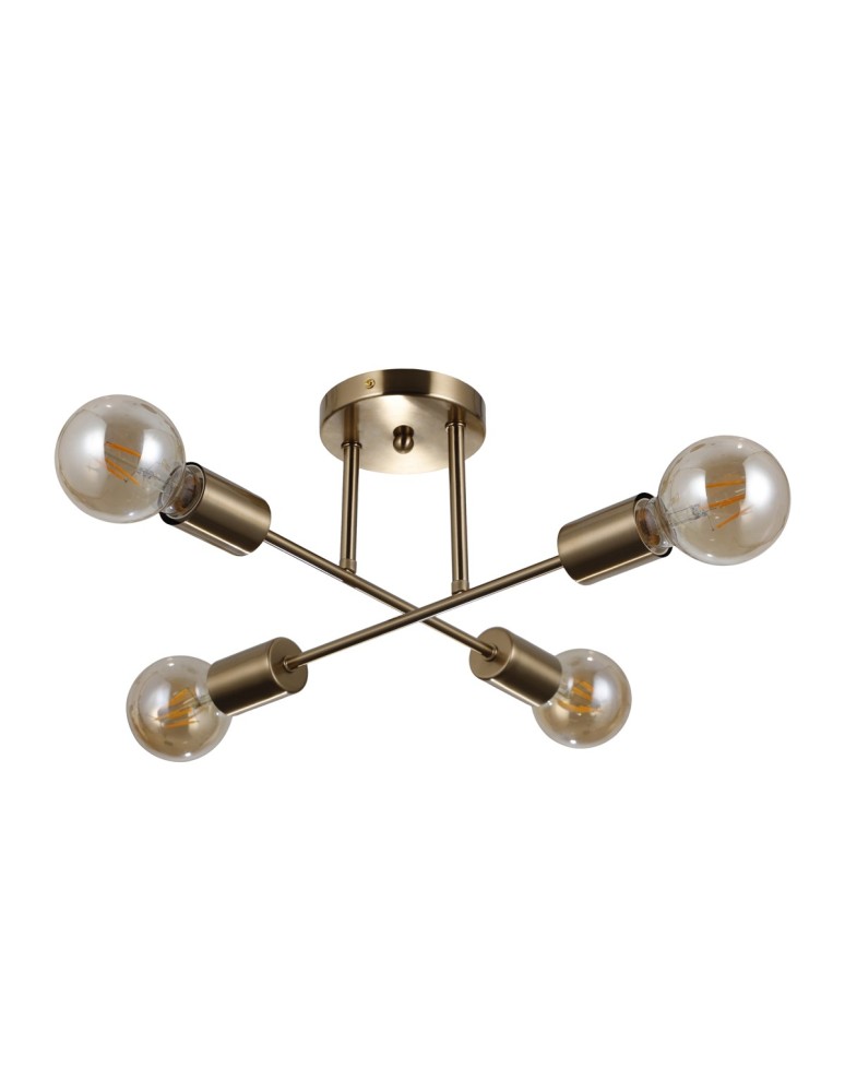 Loft ceiling lamps - industrial - Italux Formio Hanging Brass Honey 4xE27 40W PND-4052-4-HBR - product kolory-swiatla.pl 2