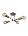 Italux Formio Pendant Black matte, honey brass 4xE27 40W PND-4052-4-BL-HBR