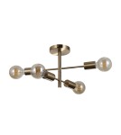 Loft ceiling lamps - industrial - Italux Piansi Hanging Brass Honey 4xE27 40W PND-4025-4-HBR - product 1