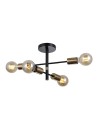 Italux Piansi Pendant Black matte, honey brass 4xE27 40W PND-4025-4-BL-HBR