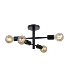 Loft ceiling lamps - industrial - Italux Piansi Pendant Matte Black 4xE27 40W PND-4025-4-BL - product 1