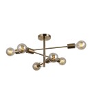 Loft ceiling lamps - industrial - Italux Piansi Hanging Honey Brass 6xE27 40W PND-4025-6-HBR - product 1