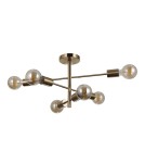Loft ceiling lamps - industrial - Italux Piansi Hanging Honey Brass 6xE27 40W PND-4025-6-HBR - product 2