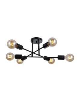 Italux Formio Wisząca Czarny mat 6xE27 40W PND-4052-6-BL - product 2