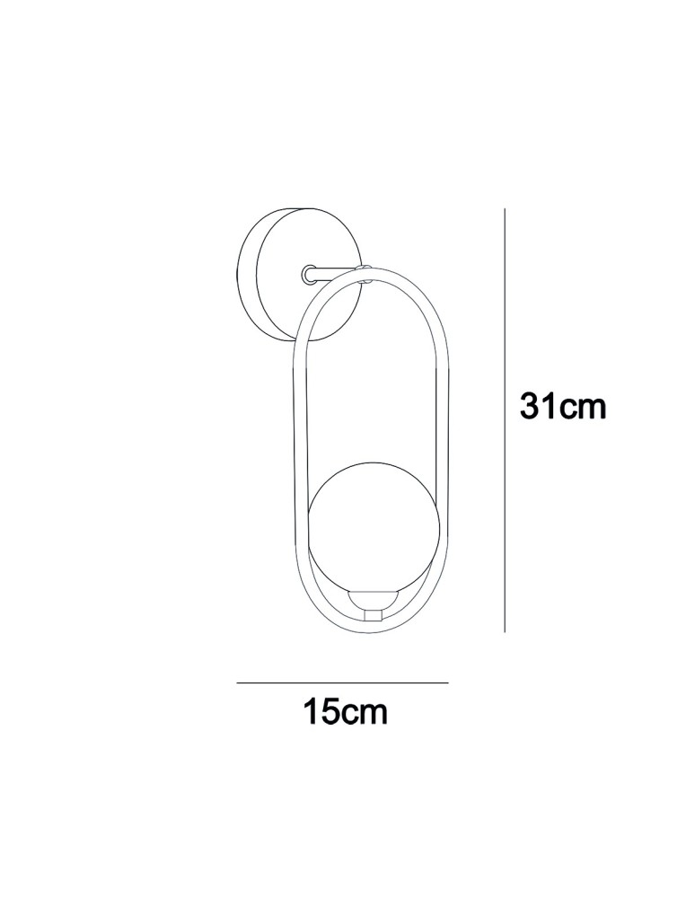 Italux Lupus Kinkiet Czarny 1xG9 40W WL-3965-1-BL
