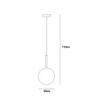 Single pendant lamps - Italux Deore Pendant Antique Bronze 1xE27 40W PND-5578-1S-BRO-BK - product 2