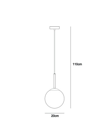 Italux Deore Wisząca Brąz antyczny 1xE27 40W PND-5578-1S-BRO-BK - produkt 2