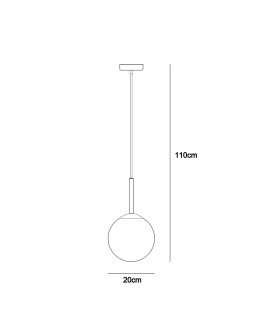 Italux Deore Wisząca Brąz antyczny 1xE27 40W PND-5578-1S-BRO-BK - produkt 2
