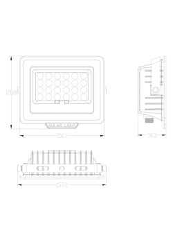 Italux Norla Solarna Czarny IP65 1xLED 50W 4000K SLR-42563-50W - produkt 2