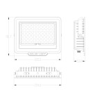 Solar lamps - Italux Norla Solar Black IP65 1xLED 200W 4000K SLR-42563-200W - product 2