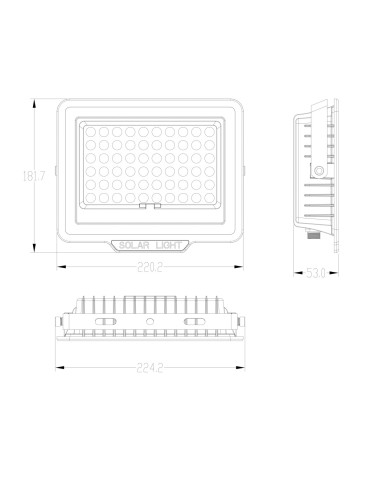 Italux Norla Solar Black IP65 1xLED 200W 4000K SLR-42563-200W - product 2