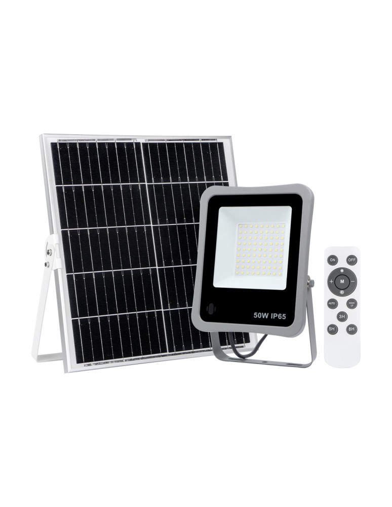 Solar lamps - Italux Bares Solar Gray IP65 1xLED 50W 4000K SLR-73142-50W - product kolory-swiatla.pl 1