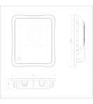 Solar lamps - Italux Bares Solar Gray IP65 1xLED 50W 4000K SLR-73142-50W - product 2