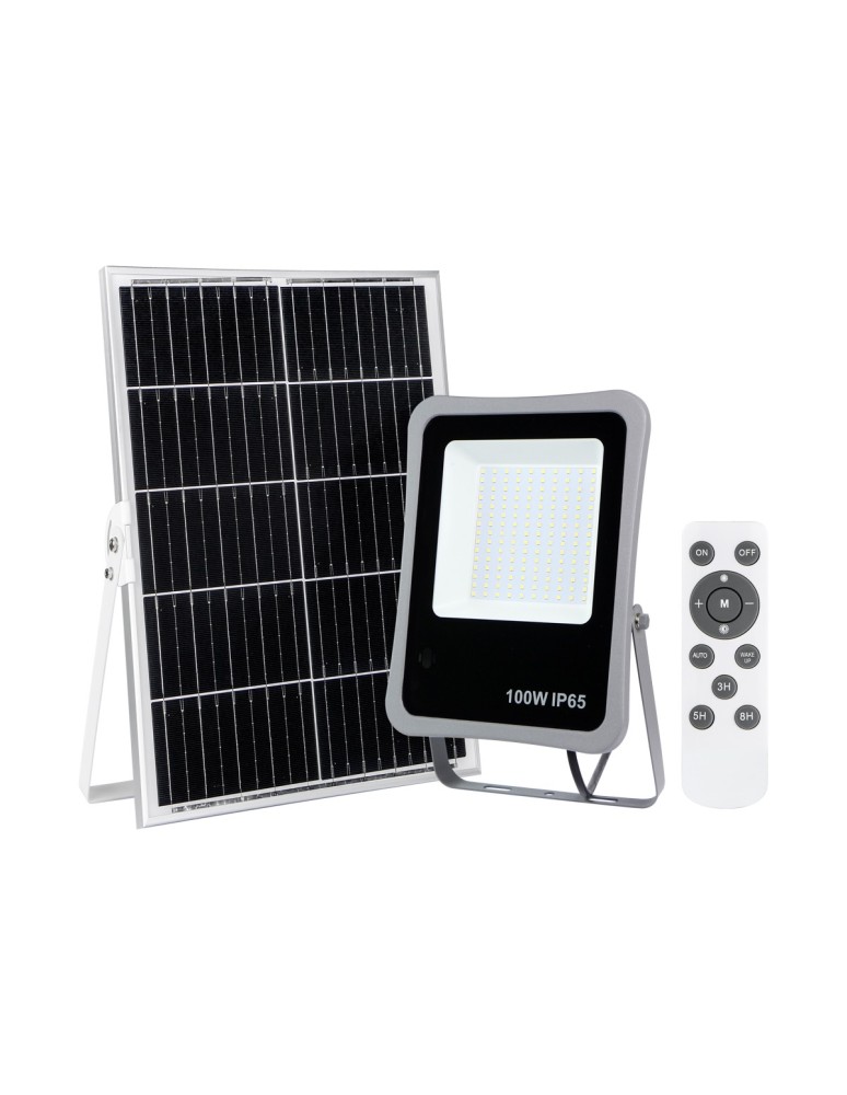 Solar lamps - Italux Bares Solar Grey IP65 1xLED 100W 4000K SLR-73142-100W - product kolory-swiatla.pl 1