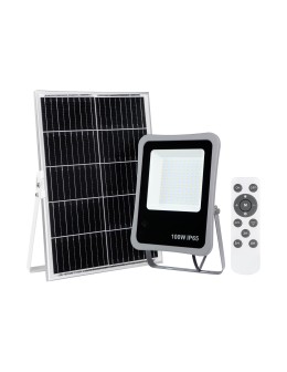 Italux Bares Solarna Szary IP65 1xLED 100W 4000K SLR-73142-100W