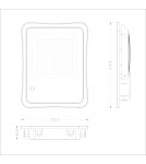 Solar lamps - Italux Bares Solar Grey IP65 1xLED 100W 4000K SLR-73142-100W - product 2