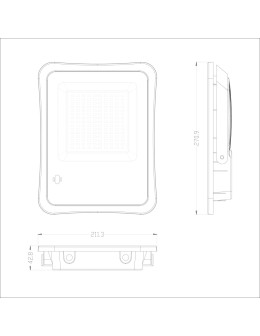 Italux Bares Solar Grey IP65 1xLED 100W 4000K SLR-73142-100W - product 2