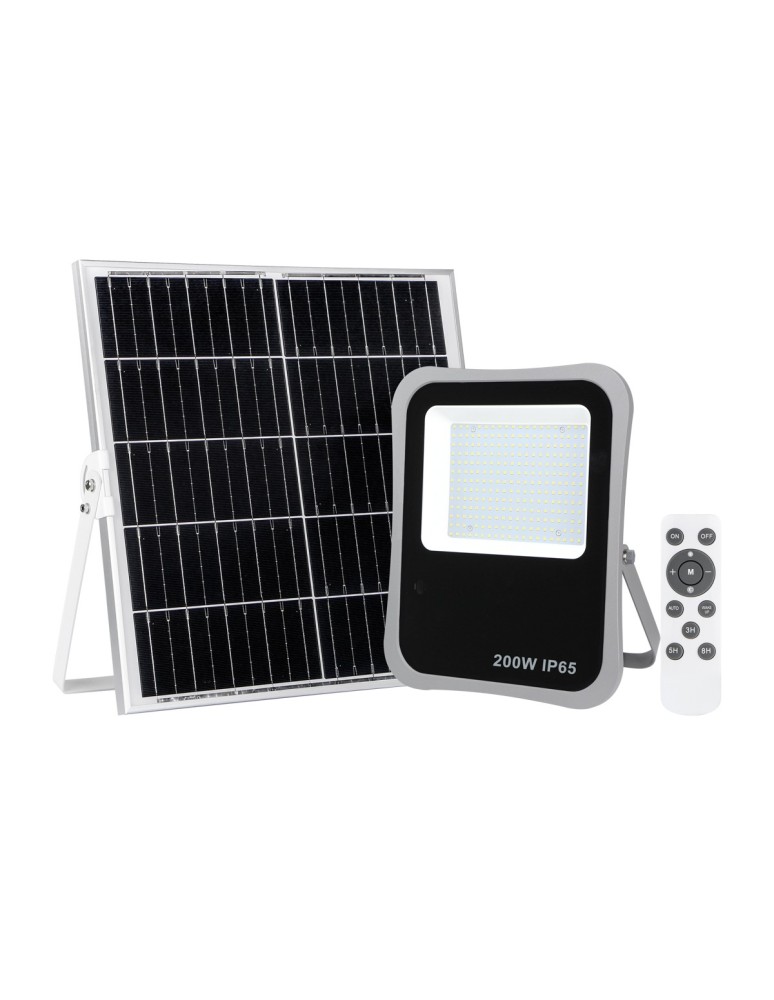 Solar lamps - Italux Bares Solar Grey IP65 1xLED 200W 4000K SLR-73142-200W - product kolory-swiatla.pl 1