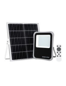 Italux Bares Solarna Szary IP65 1xLED 200W 4000K SLR-73142-200W