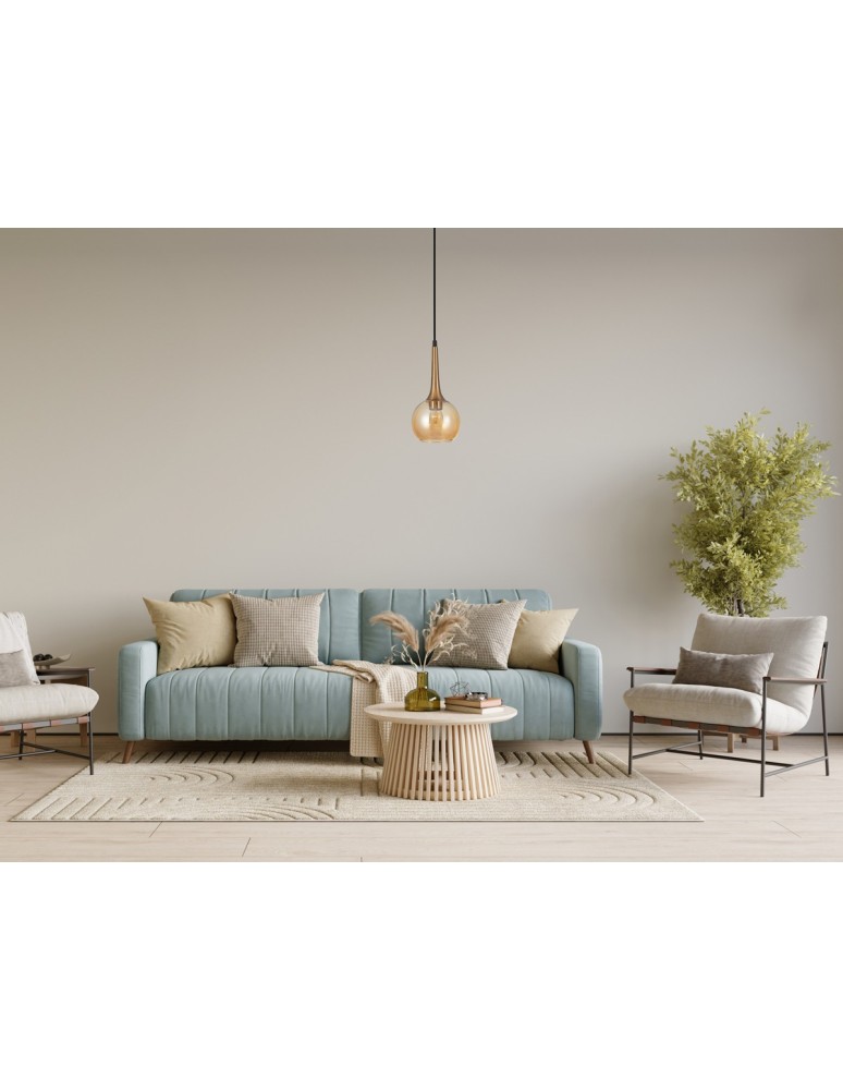 Single pendant lamps - Italux Favera Pendant Antique Bronze 1xE27 40W PND-42361-1-BRO-AMB - product kolory-swiatla.pl 2