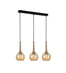 Pendant lamps on a strip - Italux Favera Pendant Antique Bronze 3xE27 40W PND-42361-3-BRO-AMB - product 1