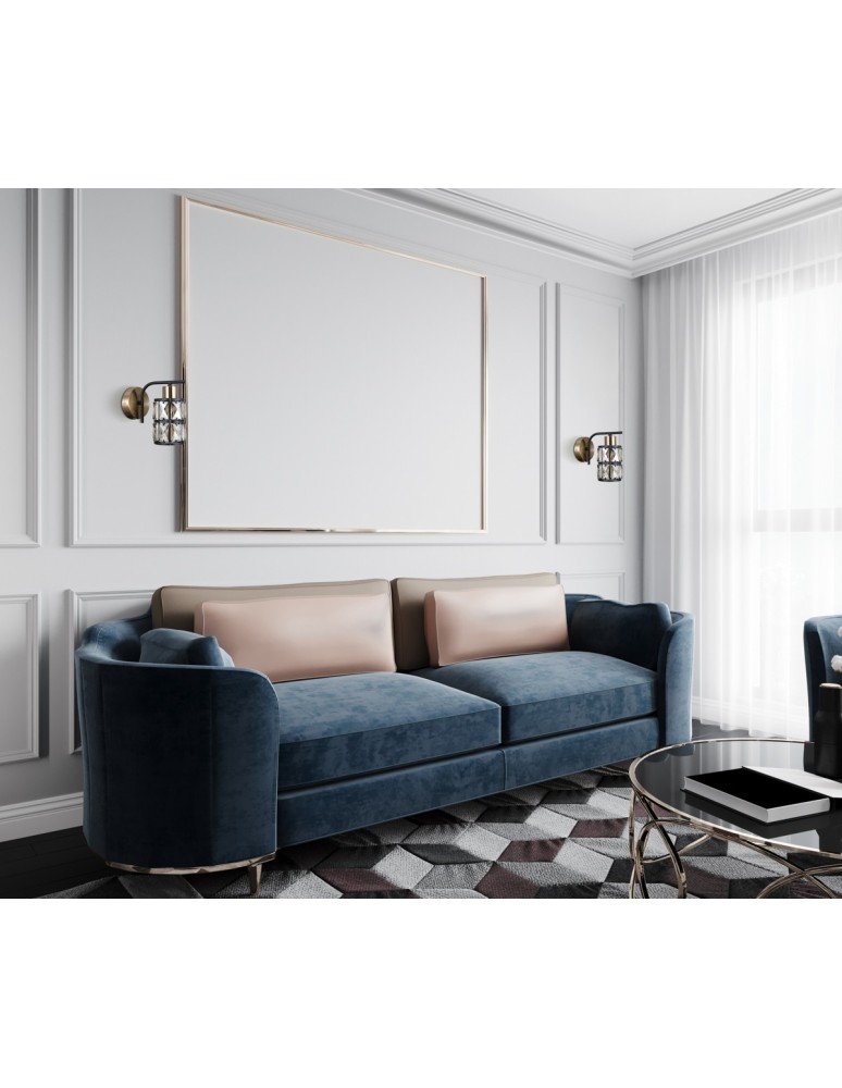 Wall lamps - Italux Menfi Wall lamp matt black+honey brass 1xE27 40W WL-44236-1-BK-GD - product kolory-swiatla.pl 2