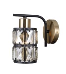 Wall lamps - Italux Menfi Wall lamp matt black+honey brass 1xE27 40W WL-44236-1-BK-GD - product 1