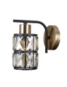Italux Menfi Wall lamp matt black+honey brass 1xE27 40W WL-44236-1-BK-GD